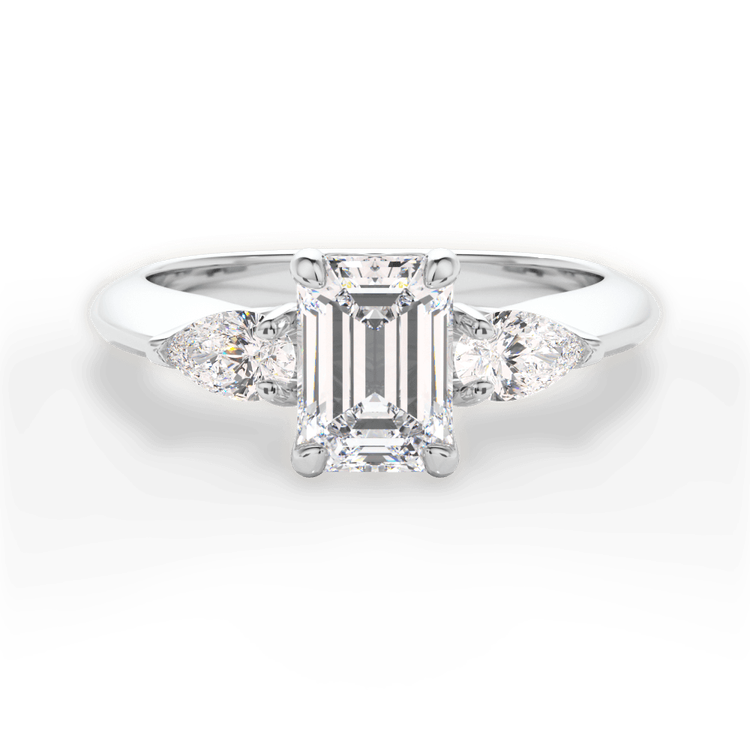 14kt White Gold/18kt White Gold/Platinum/emerald/top sku 1ECZ1010P