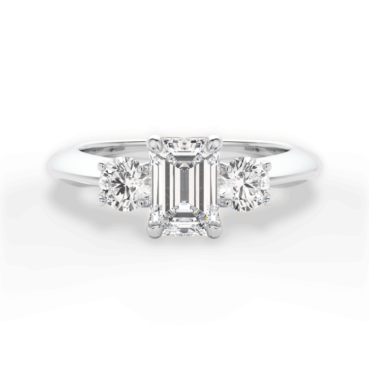 14kt White Gold/18kt White Gold/Platinum/emerald/top sku 1ECZ1015P