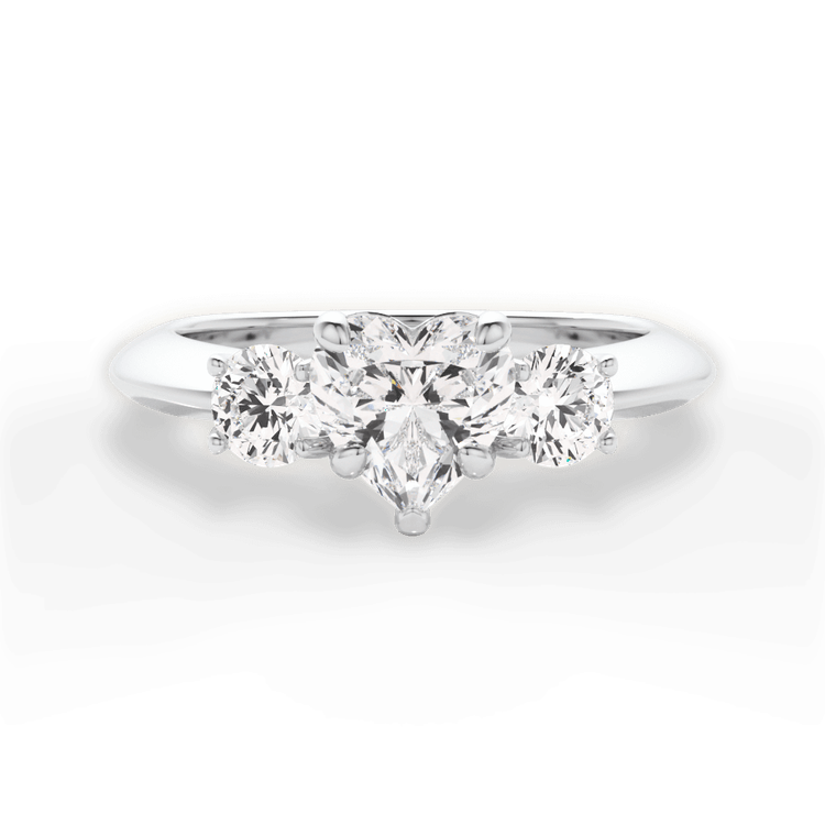 14kt White Gold/18kt White Gold/Platinum/heart/top sku 1HZ1015P