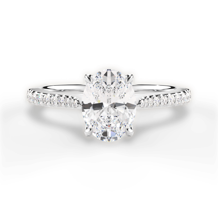 14kt White Gold/18kt White Gold/Platinum/oval/top sku 1OZ1049