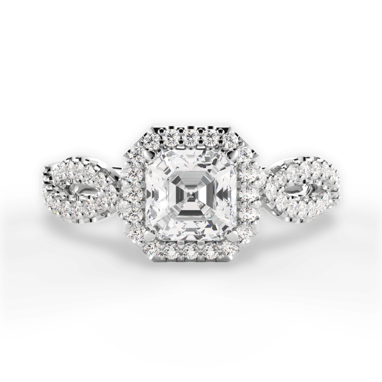 14kt White Gold/18kt White Gold/Platinum/asscher/top sku 1ASZ1318