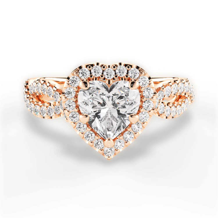 14kt Rose Gold/18kt Rose Gold/heart/top sku 1HZ1318
