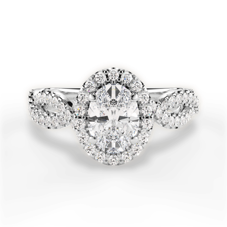 14kt White Gold/18kt White Gold/Platinum/oval/top sku 1OZ1318