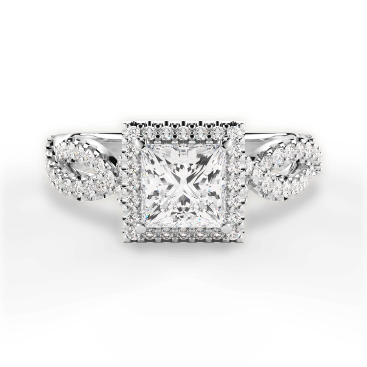 14kt White Gold/18kt White Gold/Platinum/princess/top sku 1PCZ1318