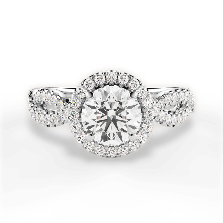 14kt White Gold/18kt White Gold/Platinum/round/top sku 1RZ1318