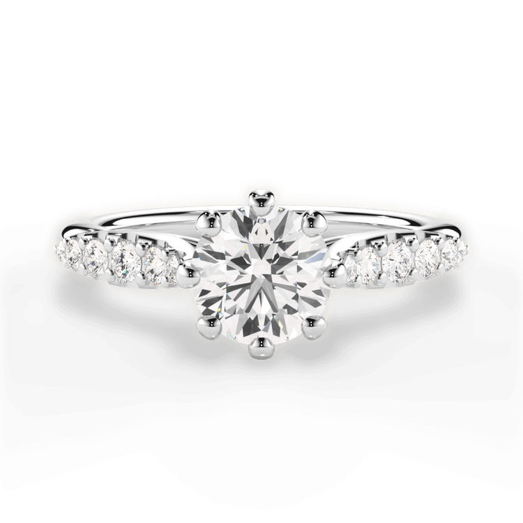 14kt White Gold/18kt White Gold/Platinum/round/top sku 1RZ1345