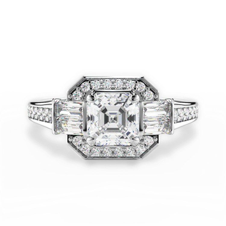 14kt White Gold/18kt White Gold/Platinum/asscher/top sku 1ASZ4726