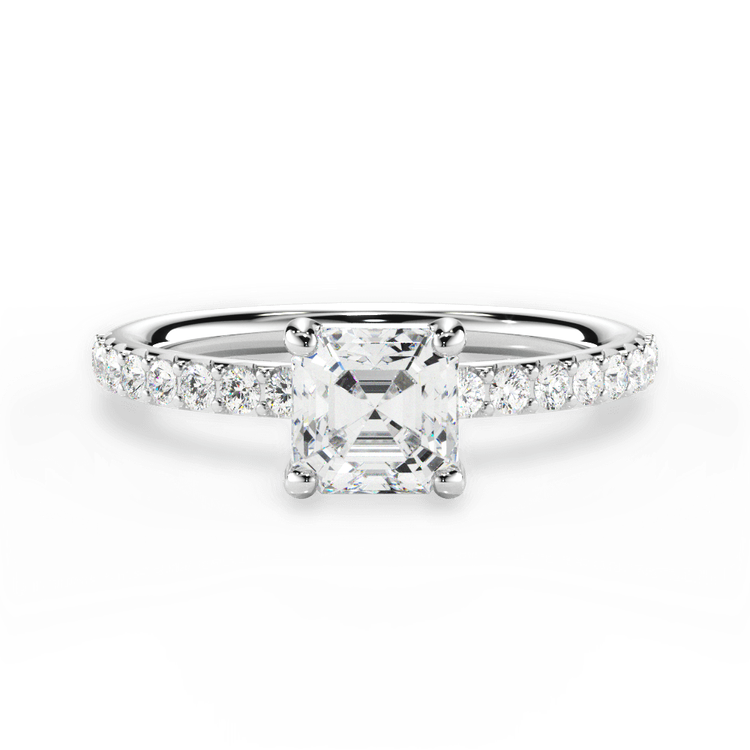 14kt White Gold/18kt White Gold/Platinum/asscher/top sku 1ASZ4753