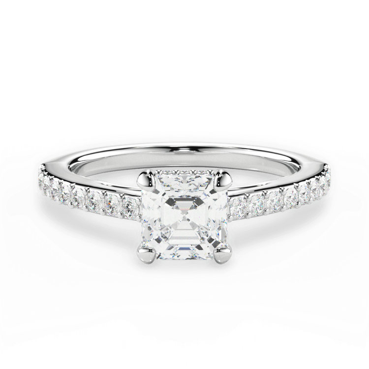 14kt White Gold/18kt White Gold/Platinum/asscher/top sku 1ASZ4710