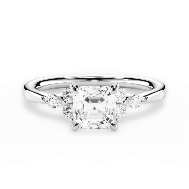 14kt White Gold/18kt White Gold/Platinum/asscher/top sku 1ASZ1405