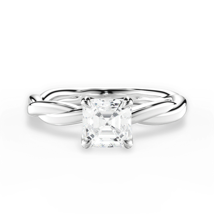 14kt White Gold/18kt White Gold/Platinum/asscher/top sku 1ASZ4702