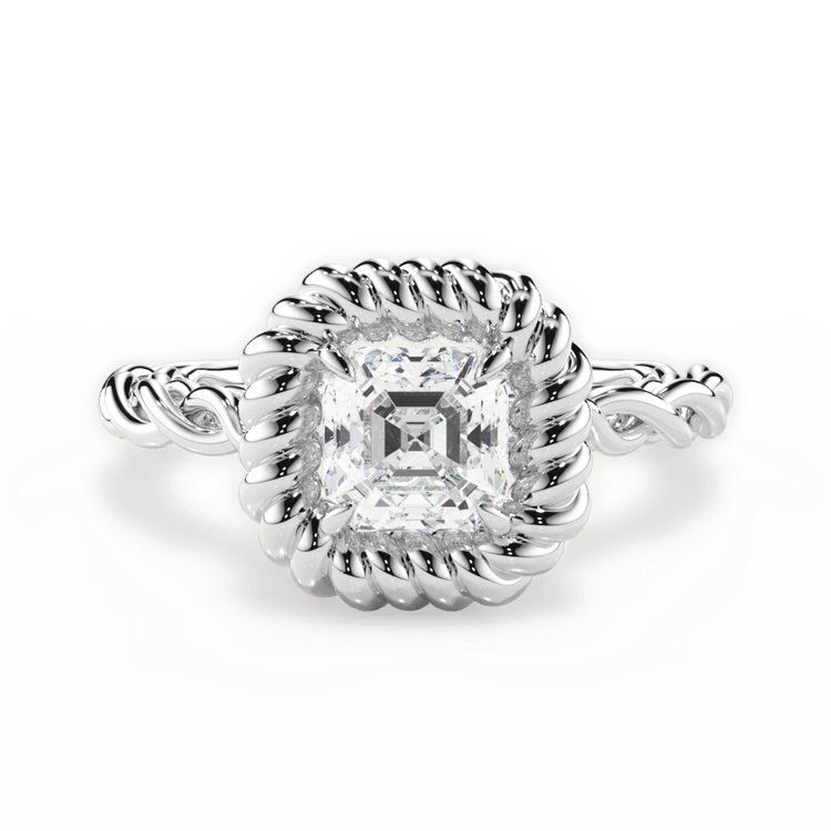 14kt White Gold/18kt White Gold/Platinum/asscher/top sku 1ASZ4766
