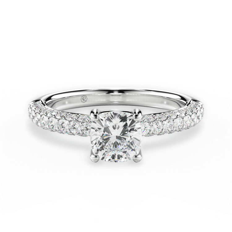 14kt White Gold/18kt White Gold/Platinum/cushion/top sku 1CUZ1340