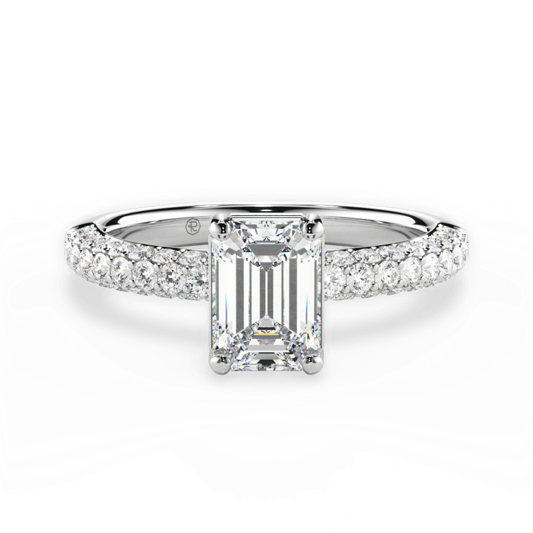 14kt White Gold/18kt White Gold/Platinum/emerald/top sku 1ECZ1340