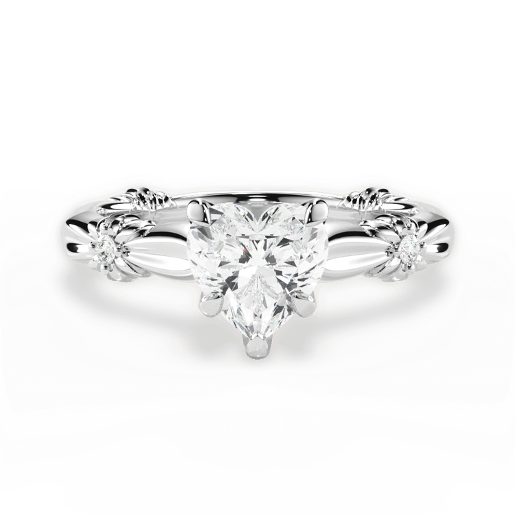 14kt White Gold/18kt White Gold/Platinum/heart/top sku 1HZ4754
