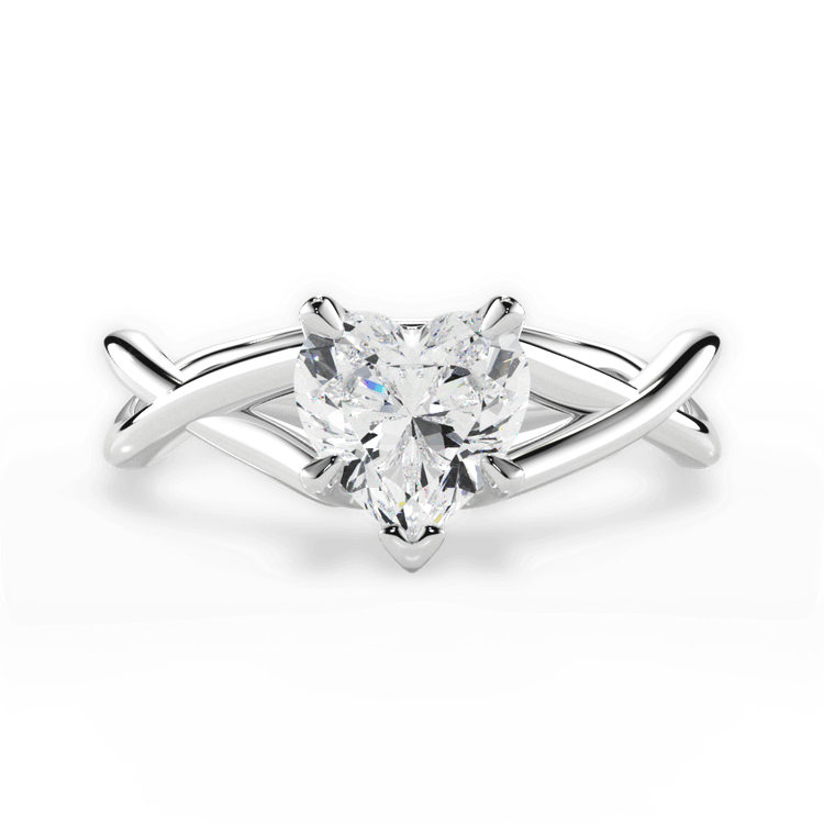 14kt White Gold/18kt White Gold/Platinum/heart/top sku 1HZ4706