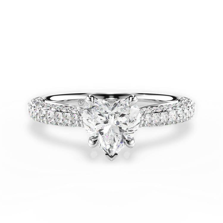 14kt White Gold/18kt White Gold/Platinum/heart/top sku 1HZ1350