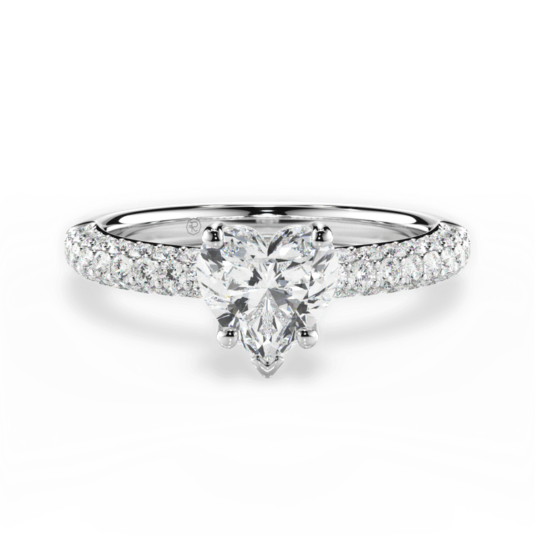 14kt White Gold/18kt White Gold/Platinum/heart/top sku 1HZ1340