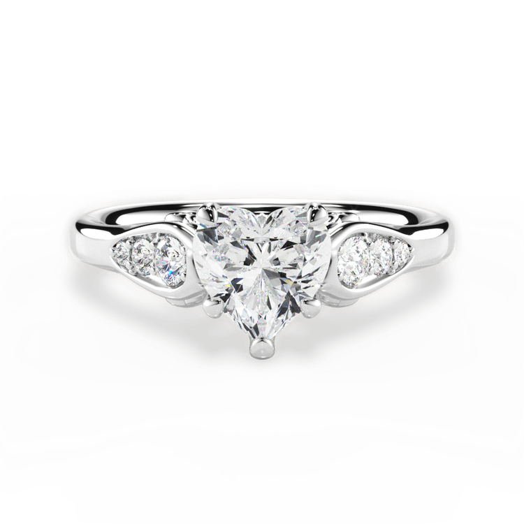 14kt White Gold/18kt White Gold/Platinum/heart/top sku 1HZ4757