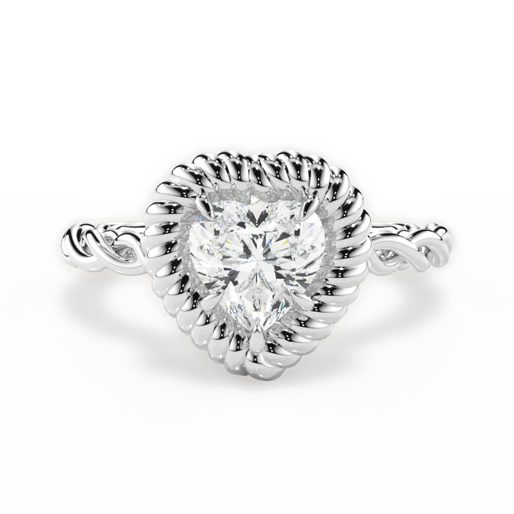 14kt White Gold/18kt White Gold/Platinum/heart/top sku 1HZ4766