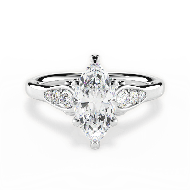 14kt White Gold/18kt White Gold/Platinum/marquise/top sku 1MZ4757