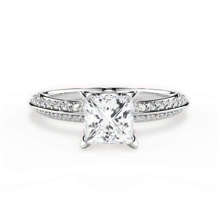 14kt White Gold/18kt White Gold/Platinum/princess/top sku 1PCZ4770