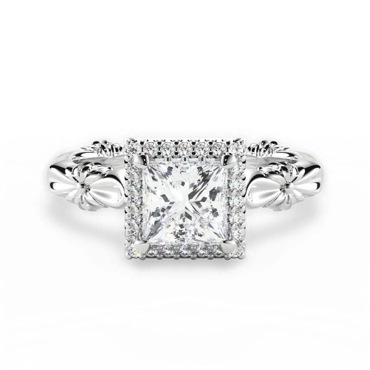 14kt White Gold/18kt White Gold/Platinum/princess/top sku 1PCZ4723