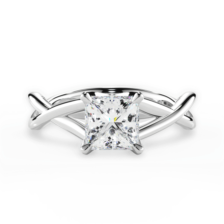 14kt White Gold/18kt White Gold/Platinum/princess/top sku 1PCZ4706