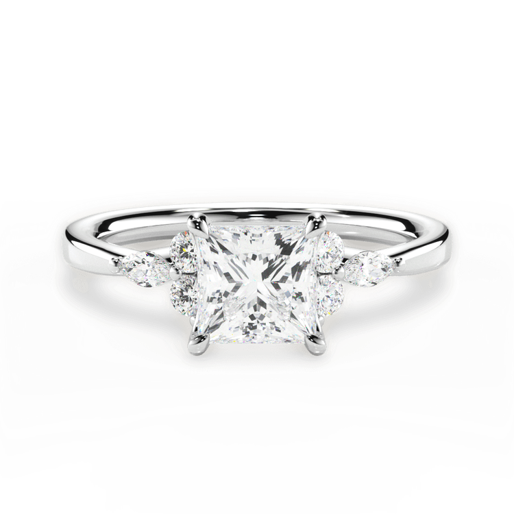 14kt White Gold/18kt White Gold/Platinum/princess/top sku 1PCZ1405