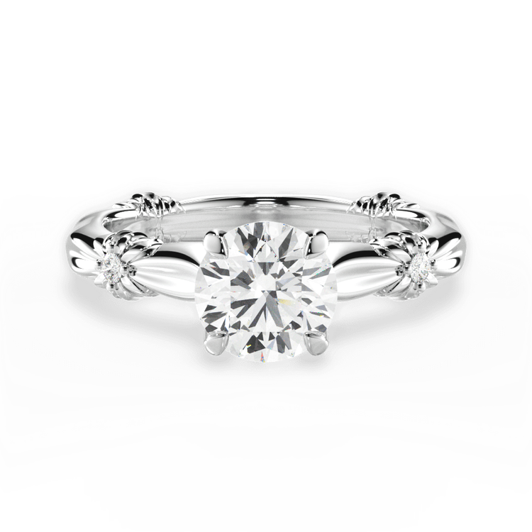 14kt White Gold/18kt White Gold/Platinum/round/top sku 1RZ4754