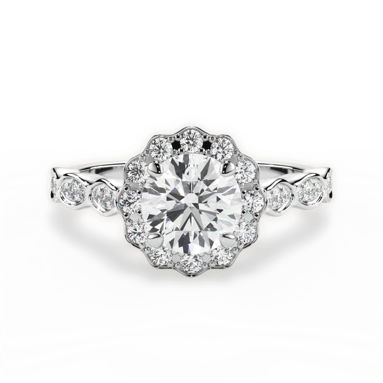 14kt White Gold/18kt White Gold/Platinum/round/top sku 1RZ1504