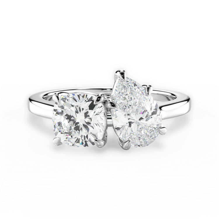 14kt White Gold/18kt White Gold/Platinum/pear/top sku 1CUZ1002CPE