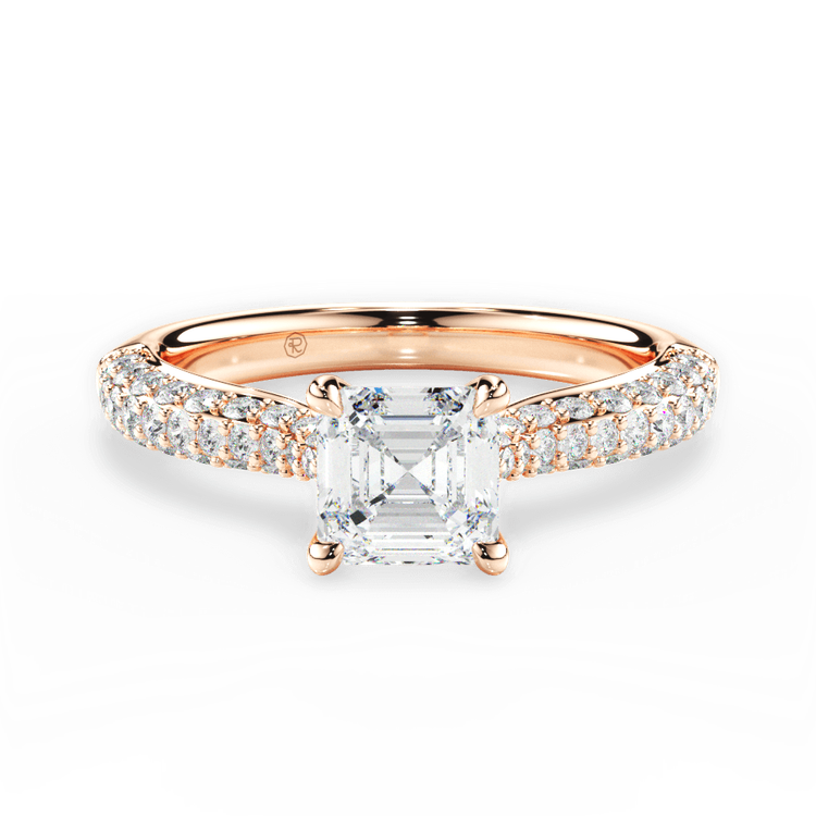 14kt Rose Gold/18kt Rose Gold/asscher/top sku 1ASZ1350
