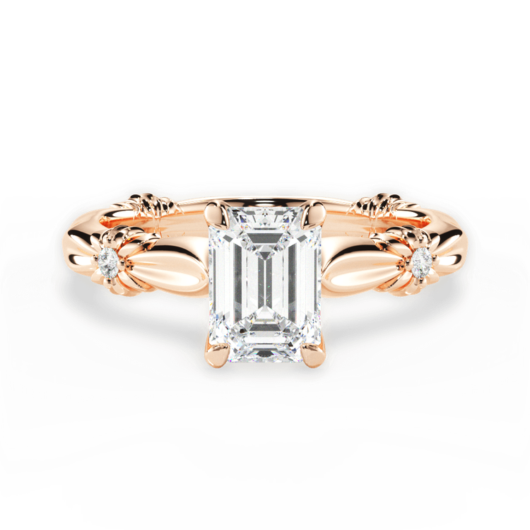 14kt Rose Gold/18kt Rose Gold/emerald/top sku 1ECZ4754