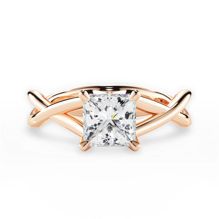 14kt Rose Gold/18kt Rose Gold/princess/top sku 1PCZ4706