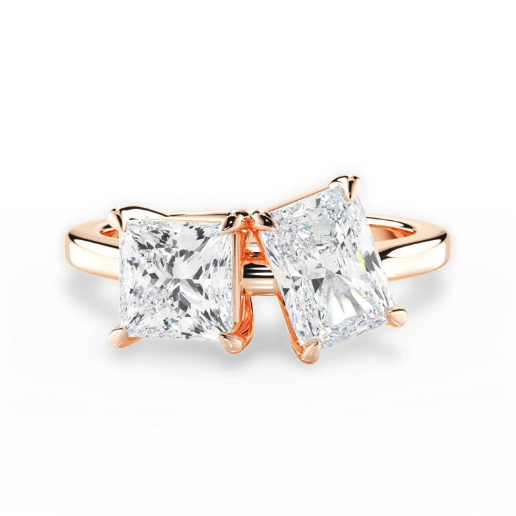 14kt Rose Gold/18kt Rose Gold/radiant/top sku 1PCZ1004CRA