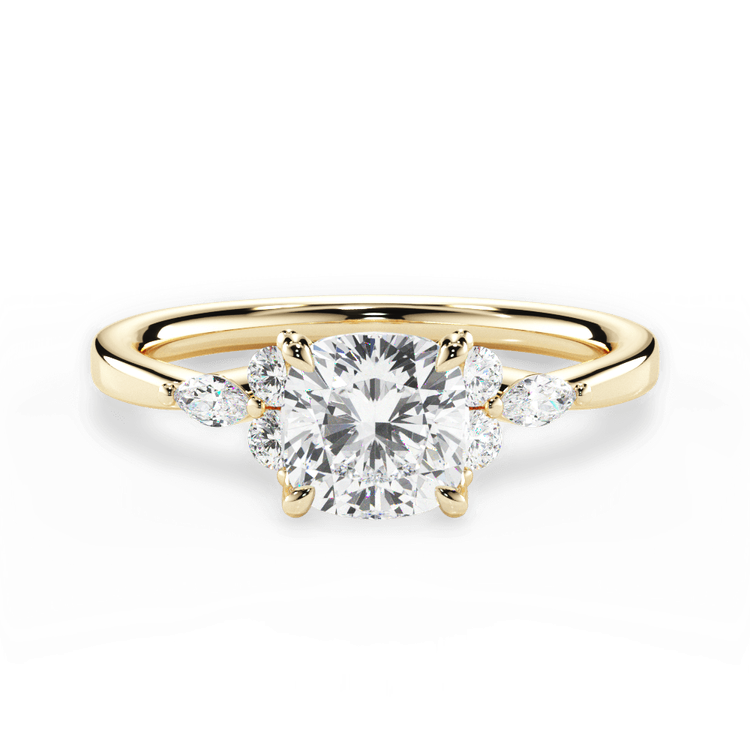 14kt Yellow Gold/18kt Yellow Gold/cushion/top sku 1CUZ1405