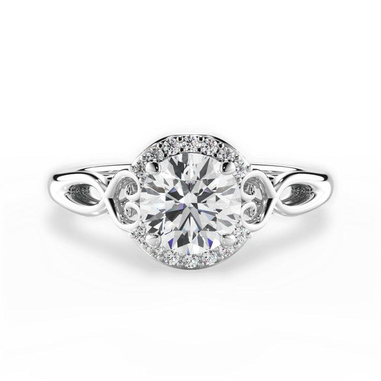 14kt White Gold/18kt White Gold/Platinum/round/top sku 1RZ4712