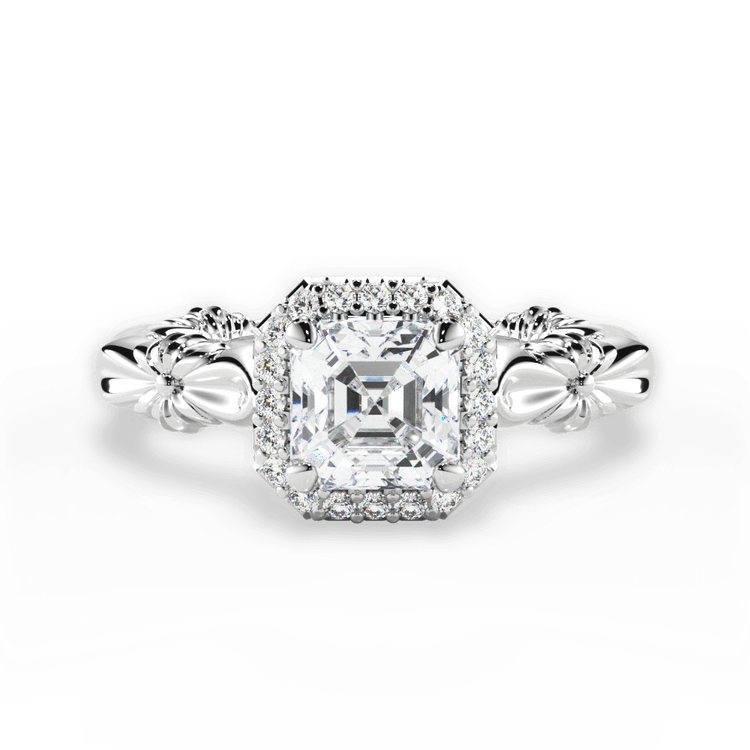 14kt White Gold/18kt White Gold/Platinum/asscher/top sku 1ASZ4723