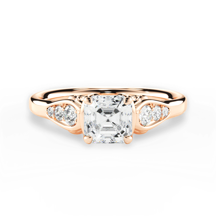 14kt Rose Gold/18kt Rose Gold/asscher/top sku 1ASZ4757
