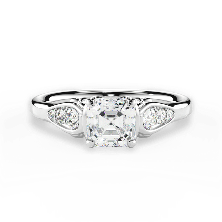 14kt White Gold/18kt White Gold/Platinum/asscher/top sku 1ASZ4757