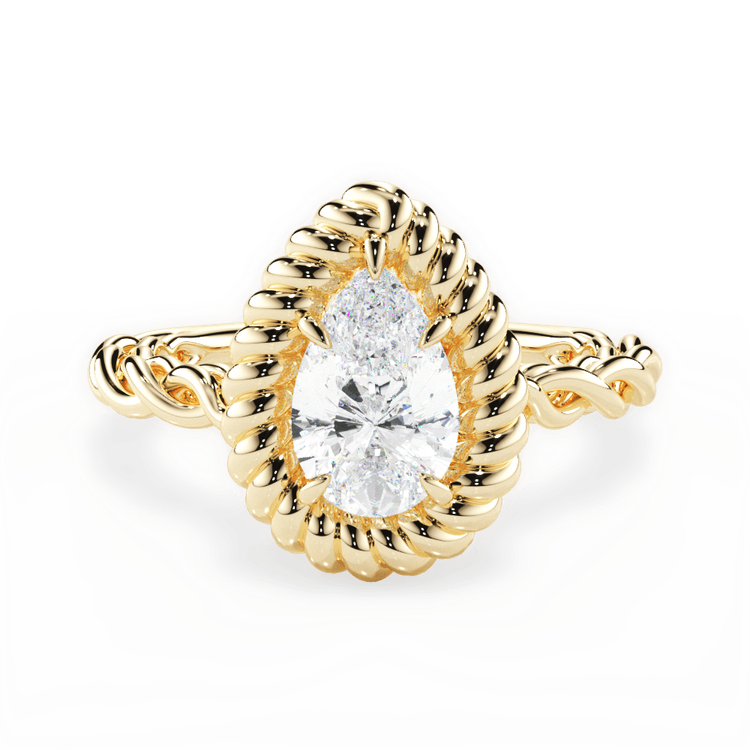 14kt Yellow Gold/18kt Yellow Gold/pear/top sku 1PZ4766