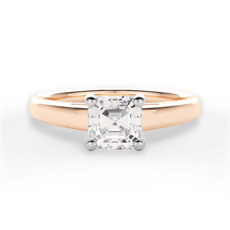 14kt Rose Gold/18kt Rose Gold/asscher/top sku 1ASZ7231
