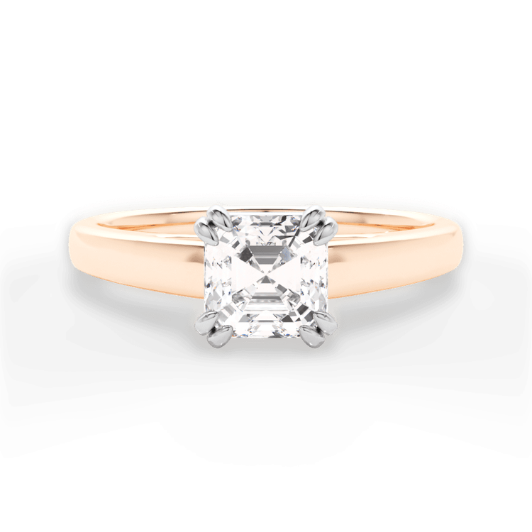 14kt Rose Gold/18kt Rose Gold/asscher/top sku 1ASZ7232