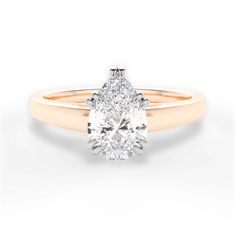 14kt Rose Gold/18kt Rose Gold/pear/top sku 1PZ7232