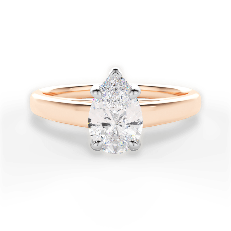 14kt Rose Gold/18kt Rose Gold/pear/top sku 1PZ7234