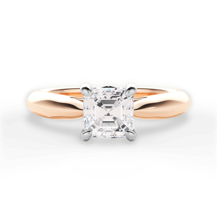 14kt Rose Gold/18kt Rose Gold/asscher/top sku 1ASZ7244