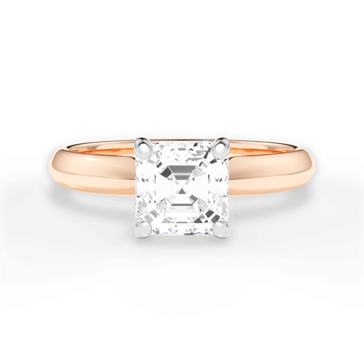 14kt Rose Gold/18kt Rose Gold/asscher/top sku 1ASZ7261
