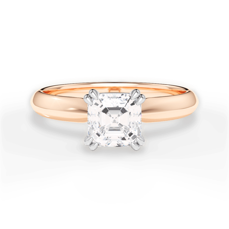 14kt Rose Gold/18kt Rose Gold/asscher/top sku 1ASZ7262