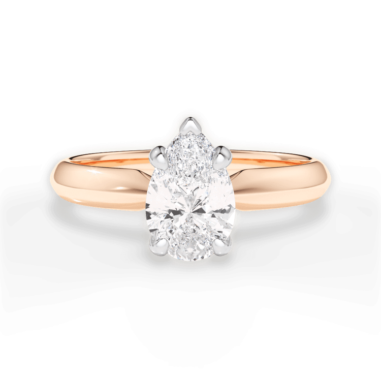 14kt Rose Gold/18kt Rose Gold/pear/top sku 1PZ7264